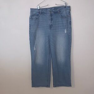Old Navy Extra High Rise Sky Hi Wide Leg Jeans Secret Smooth Pockets